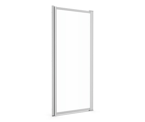 Pivolok 21-22 ¾ x 64 ½ in. Pivot Shower Door for Alcove Installation with Clear glass in Chrome