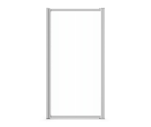 Pivolok Deluxe 32 ½-37 x 64 ½ in. Pivot Shower Door for Alcove Installation with Clear glass in Chrome
