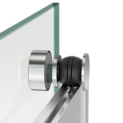 Revelation Round 56-59 in. x 70 ½-73 in. 6 mm Bypass Shower Door for Alcove Installation with Clear glass in Chrome