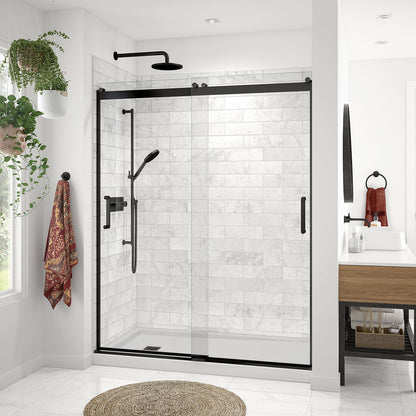 Revelation Round 56-59 in. x 70 ½-73 in. 6 mm Bypass Shower Door for Alcove Installation with Clear glass in Chrome