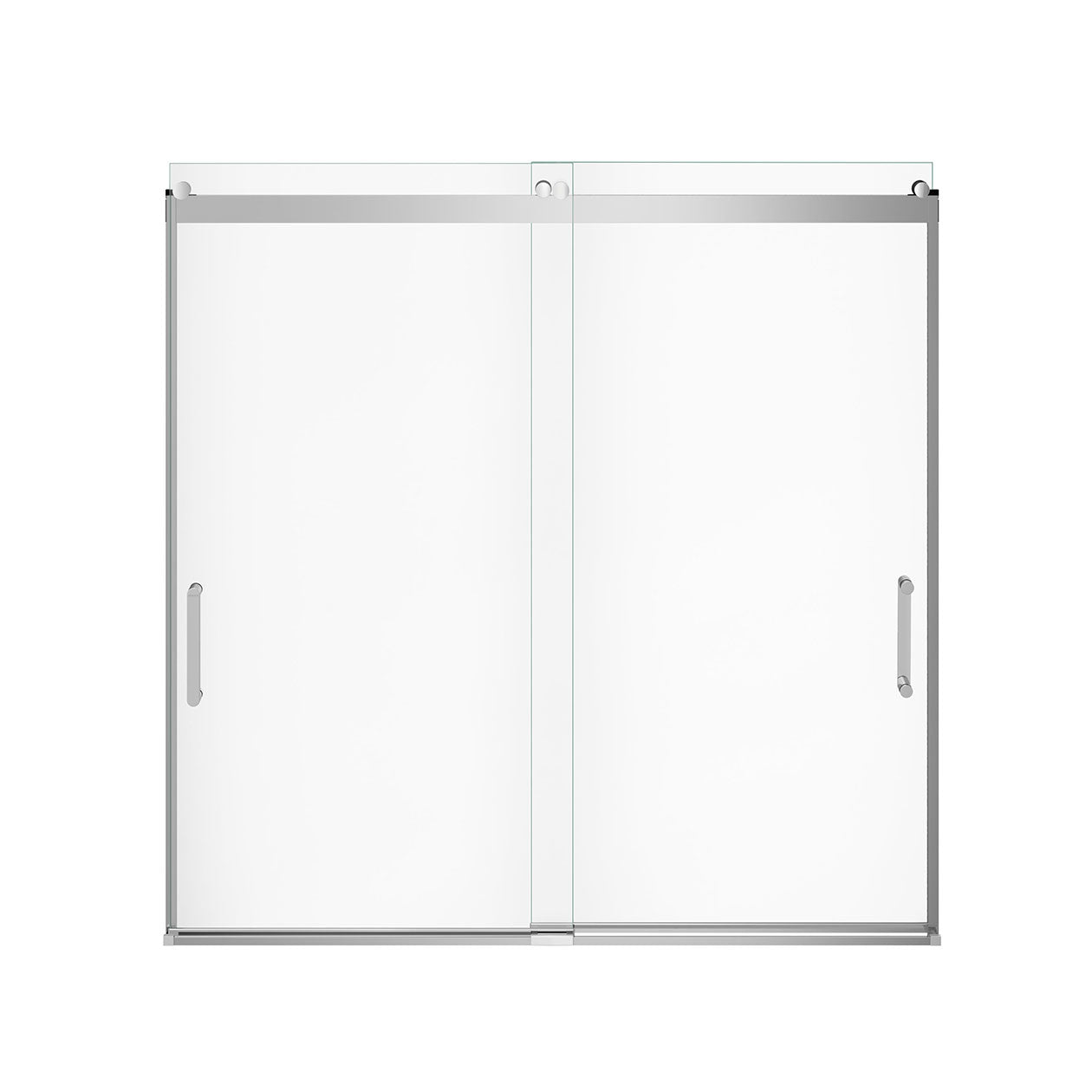 Revelation Round 56-59 x 56 ¾-59 ¼ in. 8mm Bypass Tub Door for Alcove Installation with Clear glass in Chrome