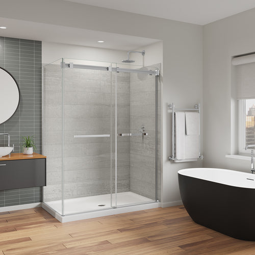 Duel Alto 56-59 X 78 in. 8mm Bypass Shower Door for Alcove Installation with GlassShield® glass in Chrome