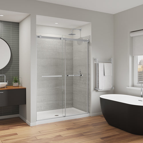 Duel Alto 56-59 X 78 in. 8mm Bypass Shower Door for Alcove Installation with GlassShield® glass in Chrome