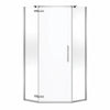 Hana Neo-angle 40 x 40 x 75 in. 8mm Pivot Shower Door for Corner Installation with Clear glass in Chrome