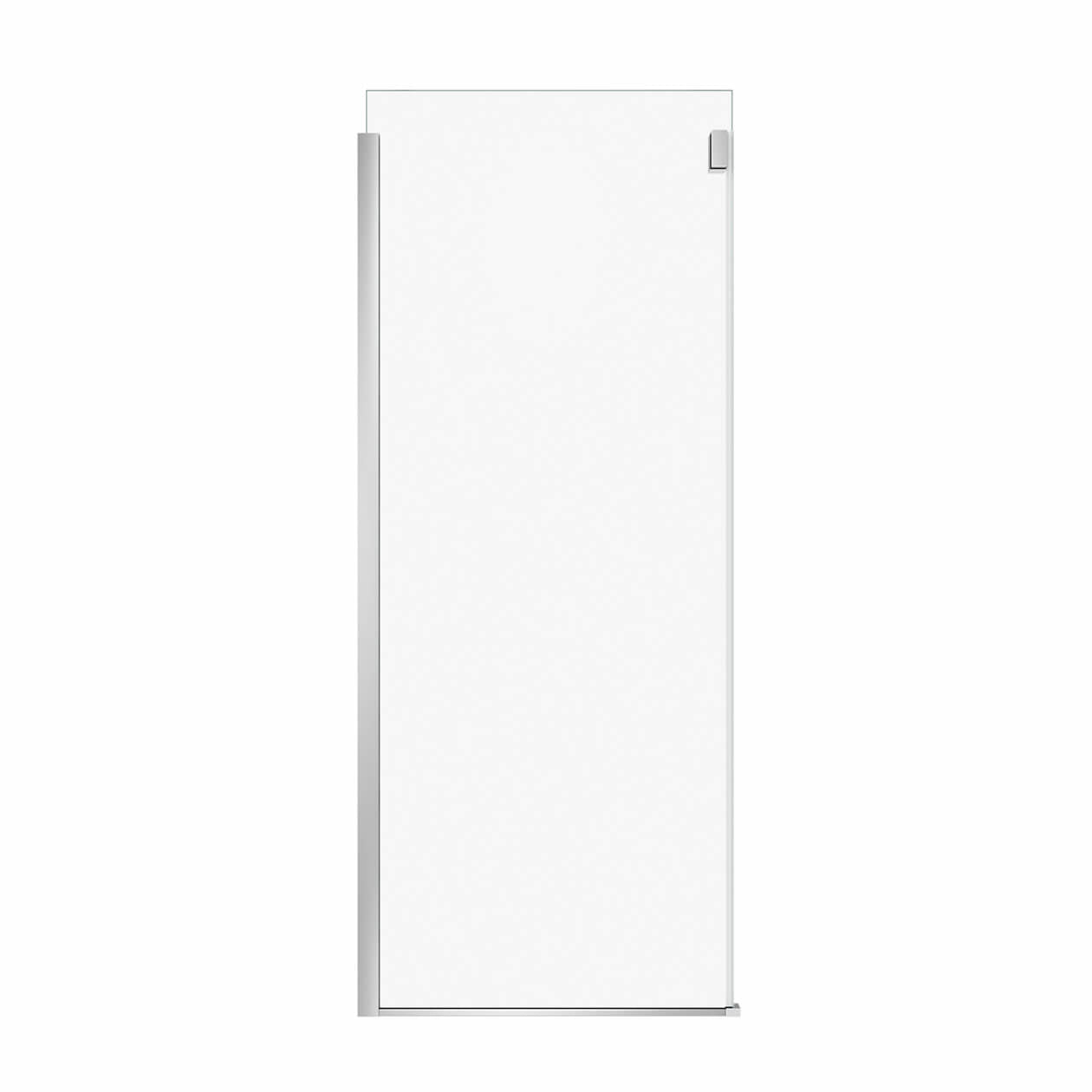 Duel and Inverto Return Panel for 36 in. Base with Clear glass in Chrome