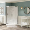 Radia Neo-angle 36 x 36 x 71 ½ in. 6 mm Sliding Shower Door for Corner Installation with Clear glass in Chrome