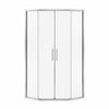 Radia Neo-angle 36 x 36 x 71 ½ in. 6 mm Sliding Shower Door for Corner Installation with Clear glass in Chrome