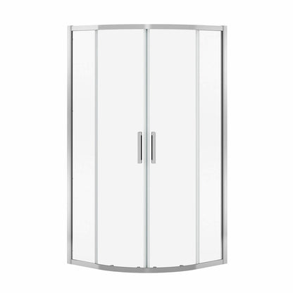 Radia Neo-round 32 x 32 x 71 ½ in. 6 mm Sliding Shower Door for Corner Installation with Clear glass in Chrome