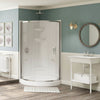 Radia Round 36 x 36 x 71 ½ in. 6 mm Sliding Shower Door for Corner Installation with Clear glass in Chrome