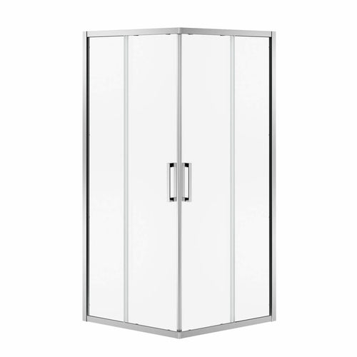 Radia Square 32 x 32 x 71 ½ in. 6 mm Sliding Shower Door for Corner Installation with Clear glass in Chrome