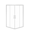Radia Square 42 x 42 x 71 ½ in. 6 mm Sliding Shower Door for Corner Installation with Clear Glass in Chrome