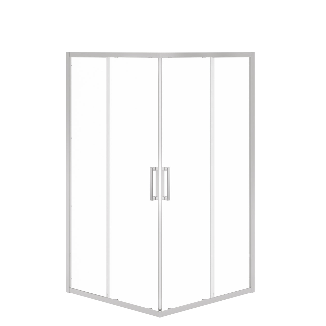 Radia Square 42 x 42 x 71 ½ in. 6 mm Sliding Shower Door for Corner Installation with Clear Glass in Chrome