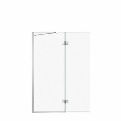 Axial Duo 42 x 58 in. 8 mm Pivot Tub Screen for Alcove Installation with Clear glass in Chrome