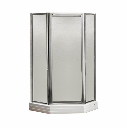 Silhouette Plus Neo-angle 36 x 36 x 70 in. Pivot Shower Door for Corner Installation with Clear glass in Chrome