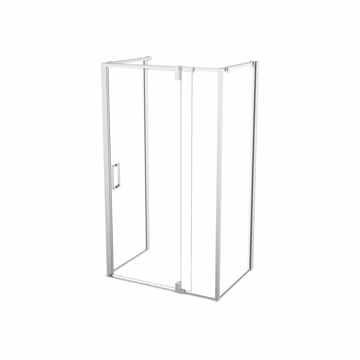 ModulR 48 x 34 x 78 in. 8mm Pivot Shower Door for Wall-mount Installation with Clear glass in Chrome