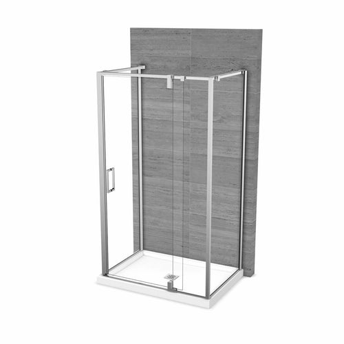 ModulR 48 x 32 x 78 in. 8mm Pivot Shower Door for Wall-mount Installation with Clear glass in Chrome