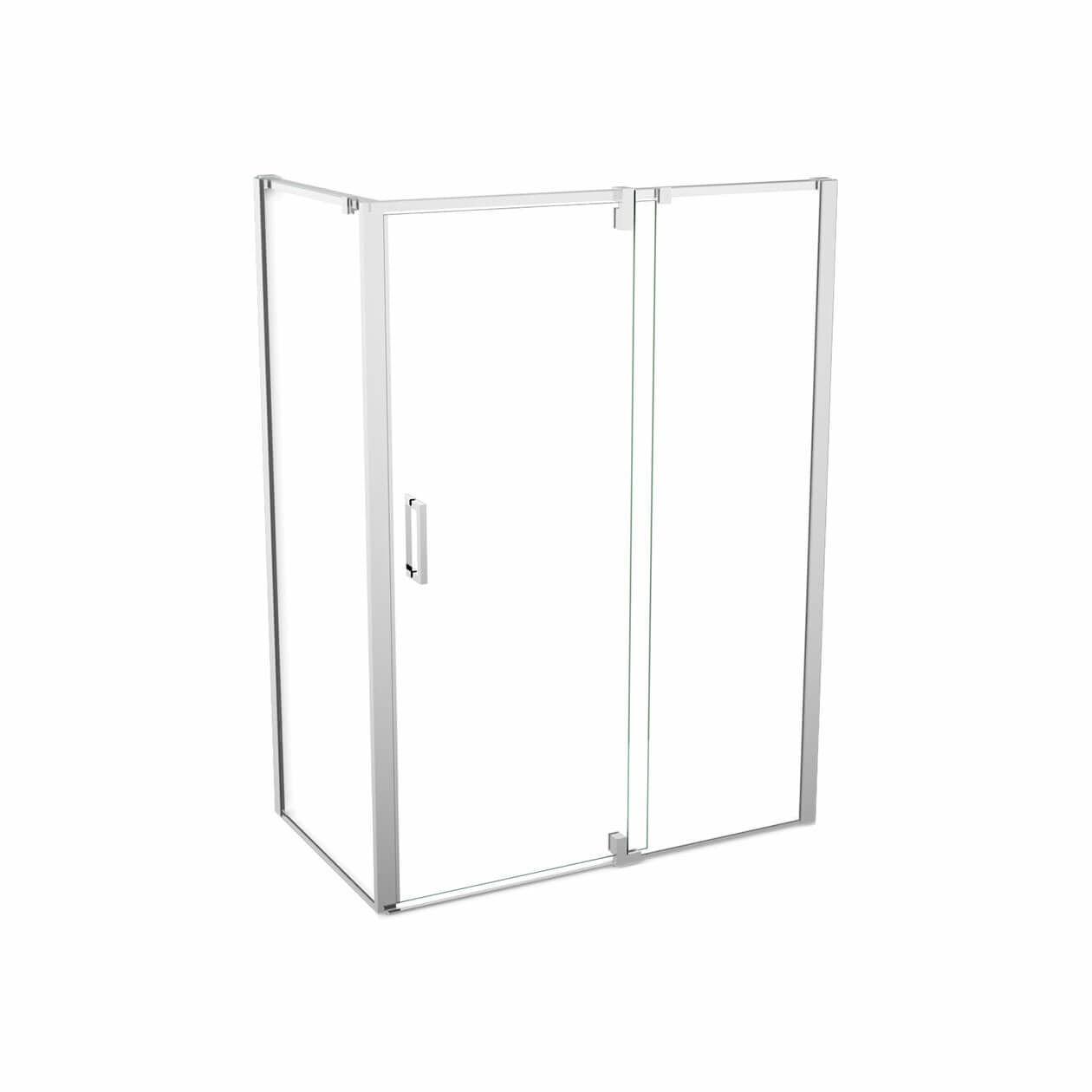 ModulR 60 x 36 x 78 in. 8mm Pivot Shower Door for Corner Installation with Clear glass in Chrome