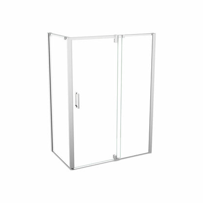 ModulR 60 x 32 x 78 in. 8mm Pivot Shower Door for Corner Installation with Clear glass in Chrome
