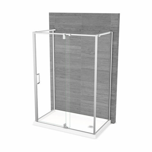ModulR 60 x 32 x 78 in. 8mm Pivot Shower Door for Wall-mount Installation with Clear glass in Chrome
