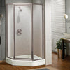 Silhouette Neo-angle 36 x 36 x 70 in. Pivot Shower Door for Corner Installation with Clear glass in Chrome