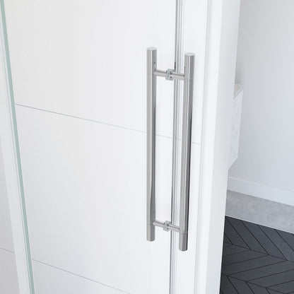 Vela 44 ½-47 x 78 ¾ in. 8mm Sliding Shower Door for Alcove Installation with Clear glass in Chrome