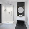 Vela 44 ½-47 x 78 ¾ in. 8mm Sliding Shower Door for Alcove Installation with Clear glass in Chrome