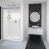 Vela 44 ½-47 x 78 ¾ in. 8mm Sliding Shower Door for Alcove Installation with Clear glass in Chrome