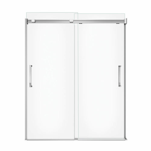 Inverto 56-59 x 70 ½-74 in. 8mm Bypass Shower Door for Alcove Installation with Clear glass in Chrome
