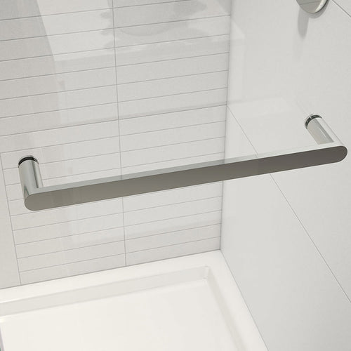 Halo Pro 44 ½-47 x 78 ¾ in. 8 mm Sliding Shower Door with Towel Bar for Alcove Installation with Clear glass in Chrome