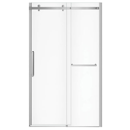 Halo Pro 44 ½-47 x 78 ¾ in. 8 mm Sliding Shower Door with Towel Bar for Alcove Installation with Clear glass in Chrome