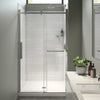 Halo Pro 44 ½-47 x 78 ¾ in. 8 mm Sliding Shower Door with Towel Bar for Alcove Installation with Clear glass in Chrome