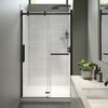 Halo Pro 44 ½-47 x 78 ¾ in. 8 mm Sliding Shower Door with Towel Bar for Alcove Installation with Clear glass in Chrome