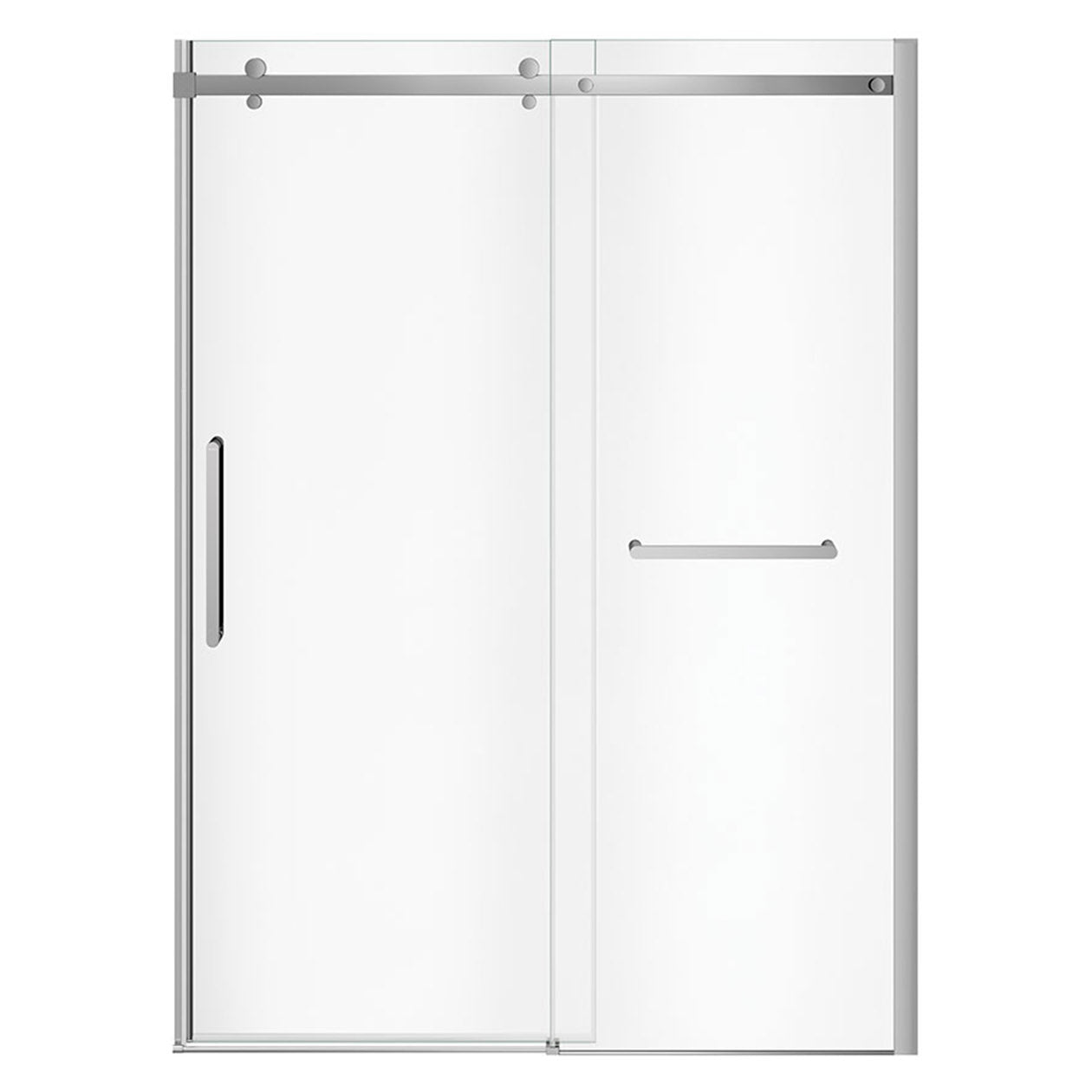 Halo Pro 56 ½-59 x 78 ¾ in. 8 mm Sliding Shower Door with Towel Bar for Alcove Installation with Clear glass in Chrome