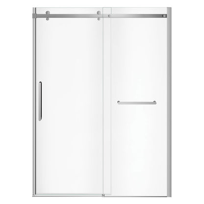 Halo Pro 56 ½-59 x 78 ¾ in. 8 mm Sliding Shower Door with Towel Bar for Alcove Installation with Clear glass in Chrome