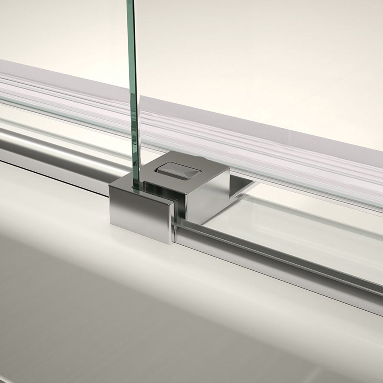 Halo Pro 56 ½-59 x 78 ¾ in. 8 mm Sliding Shower Door with Towel Bar for Alcove Installation with Clear glass in Chrome