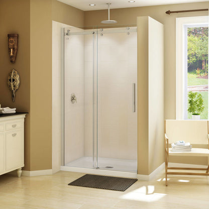 Halo 44 ½-47 x 78 ¾ in. 8mm Sliding Shower Door for Alcove Installation with Clear glass in Chrome