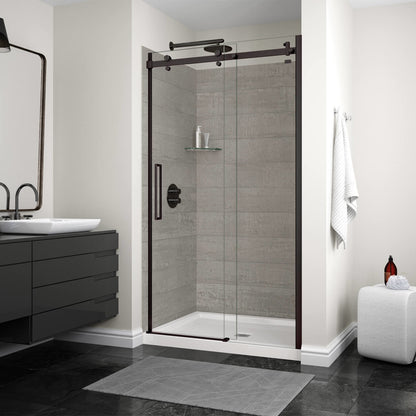 Halo 44 ½-47 x 78 ¾ in. 8mm Sliding Shower Door for Alcove Installation with Clear glass in Chrome