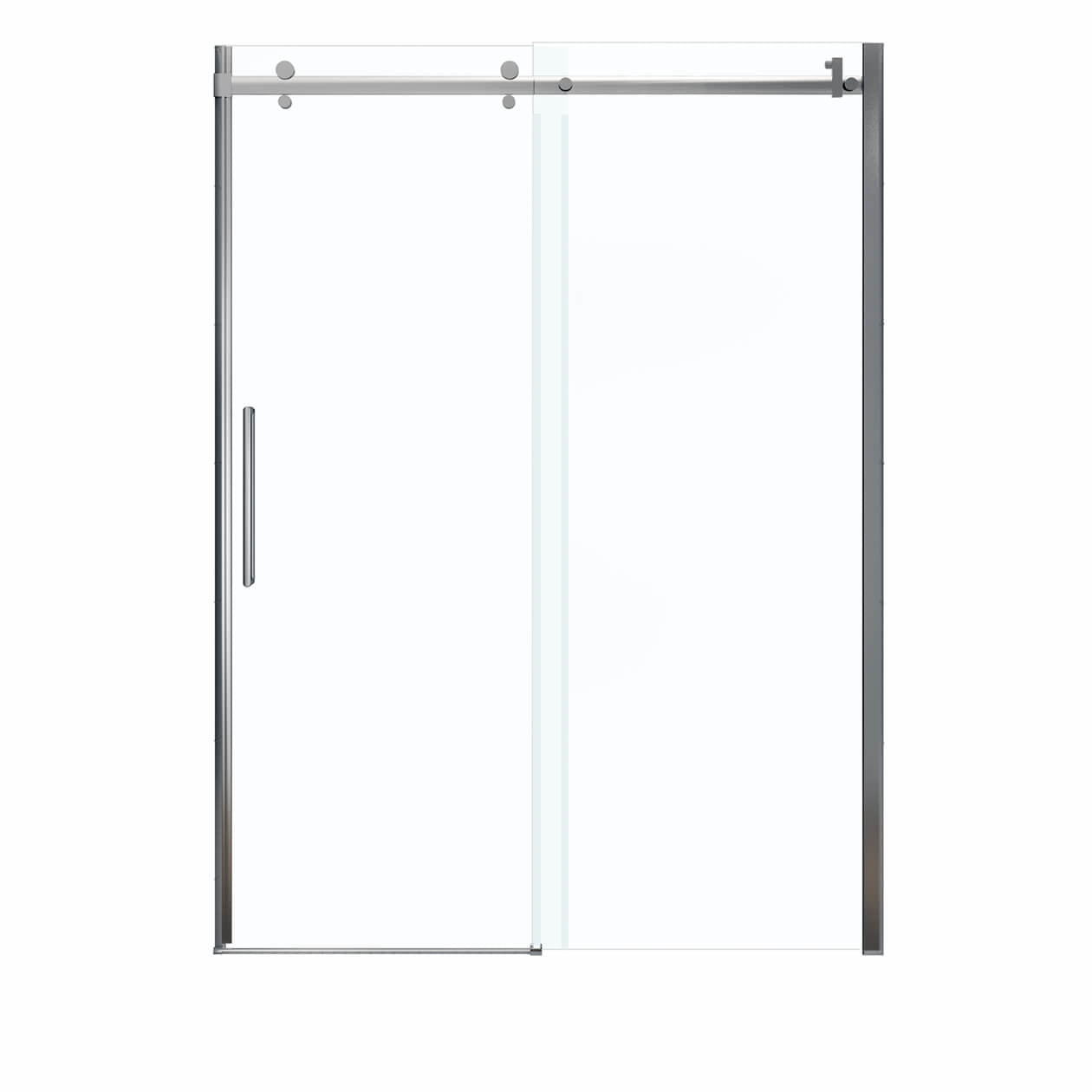 Halo 56 ½-59 x 78 ¾ in. 8mm Sliding Shower Door for Alcove Installation with Clear glass in Chrome