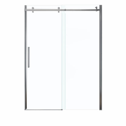 Halo 56 ½-59 x 78 ¾ in. 8mm Sliding Shower Door for Alcove Installation with Clear glass in Chrome