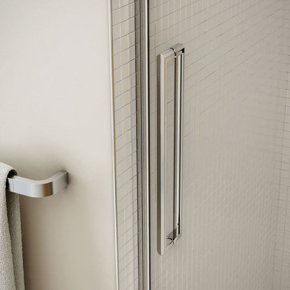Halo 56 ½-59 x 78 ¾ in. 8mm Sliding Shower Door for Alcove Installation with Clear glass in Chrome