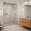 Halo 56 ½-59 x 78 ¾ in. 8mm Sliding Shower Door for Alcove Installation with Clear glass in Chrome
