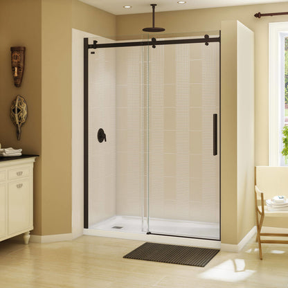 Halo 56 ½-59 x 78 ¾ in. 8mm Sliding Shower Door for Alcove Installation with Clear glass in Chrome