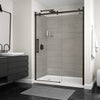 Halo 56 ½-59 x 78 ¾ in. 8mm Sliding Shower Door for Alcove Installation with Clear glass in Chrome