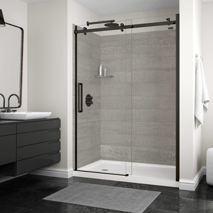 Halo 56 ½-59 x 78 ¾ in. 8mm Sliding Shower Door for Alcove Installation with Clear glass in Chrome