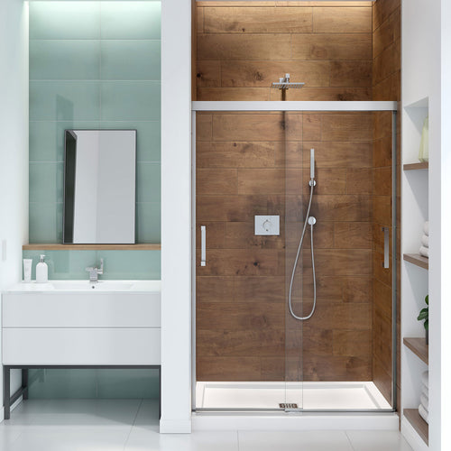 Incognito 70 44-47 x 70 1/2 in. 6mm Bypass Shower Door for Alcove Installation with Clear glass in Chrome