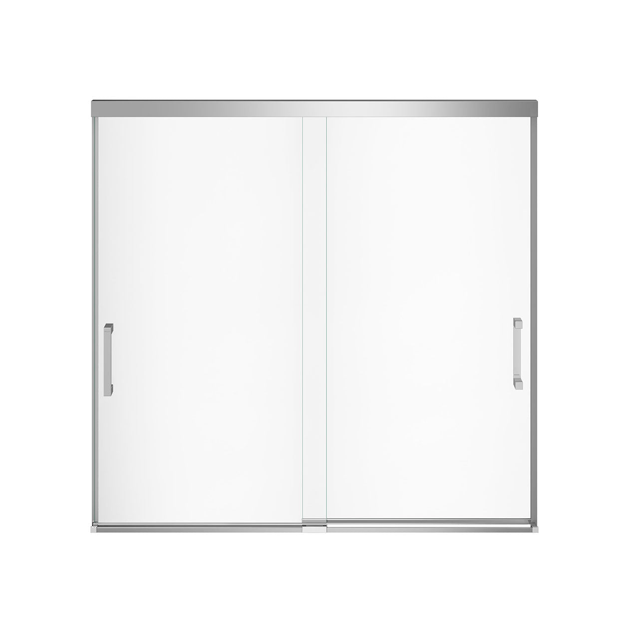 Incognito 57 56-59 x 56 3/4 in. 6mm Bypass Tub Door for Alcove Installation with Clear glass in Chrome