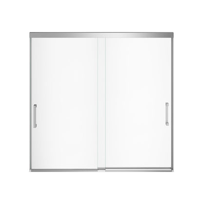 Incognito 57 56-59 x 56 3/4 in. 6mm Bypass Tub Door for Alcove Installation with Clear glass in Chrome