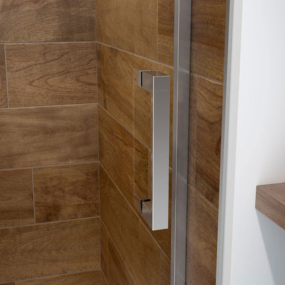 Incognito 57 56-59 x 56 3/4 in. 6mm Bypass Tub Door for Alcove Installation with Clear glass in Chrome