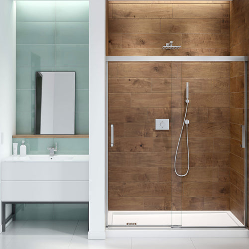 Incognito 70 56-59 x 70 1/2 in. 8mm Bypass Shower Door for Alcove Installation with Clear glass in Chrome