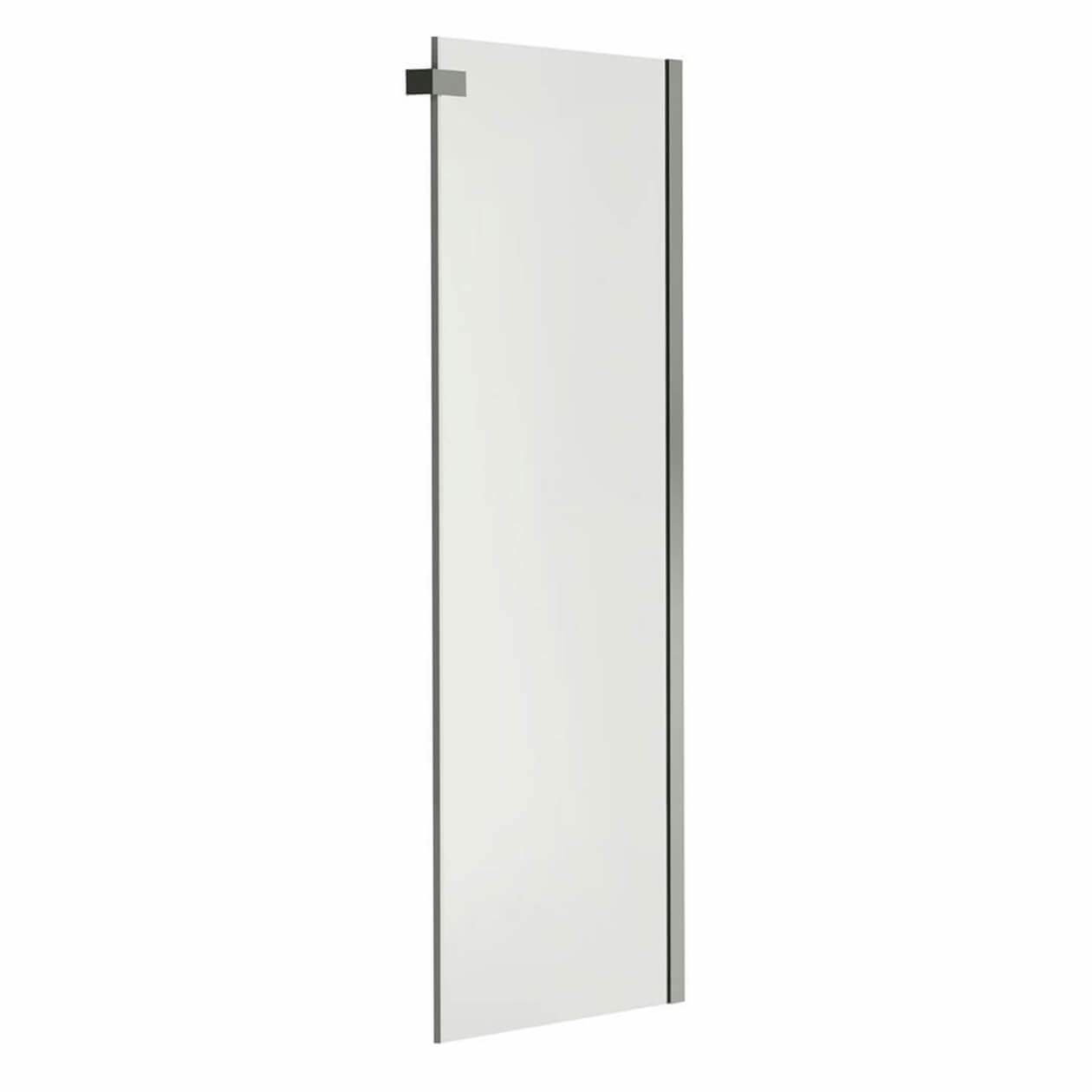 Halo Return Panel for 30 in. Base with Clear glass in Chrome
